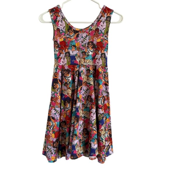 Wild Rich Kids twirl Dress girls size 11/12 Encanto Disney print sleeveless - Picture 4 of 10